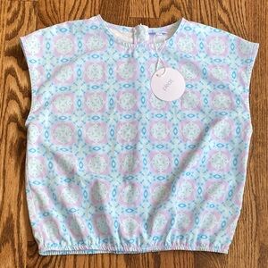 New with tag girls’ pleat Emma top opal, size 10.